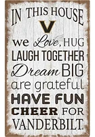 Vanderbilt Commodores In This House 11x19 Sign - Black