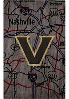 Vanderbilt Commodores City Map Sign - Black
