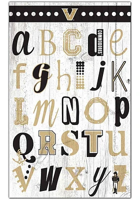 Vanderbilt Commodores Alphabet Sign - Black