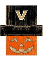 Vanderbilt Commodores Pumpkin Head Sign - Black