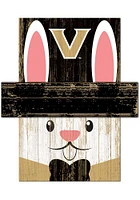 Vanderbilt Commodores Easter Bunny Head Sign - Black