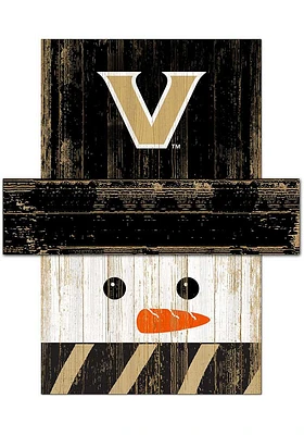 Vanderbilt Commodores Snowman Head Sign - Black