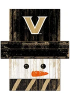 Vanderbilt Commodores Snowman Head Sign - Black