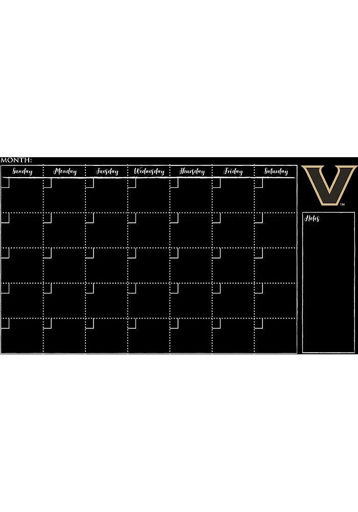 Vanderbilt Commodores Monthly Chalkboard Picture Frame - Black