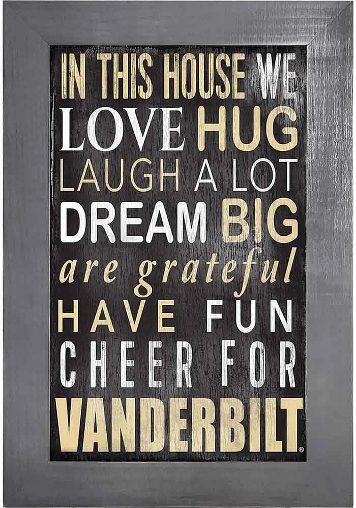 Vanderbilt Commodores In This House Picture Frame - Black