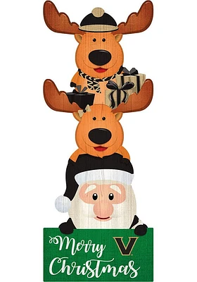 Vanderbilt Commodores 31 Inch Santa Stack Leaner Sign - Black