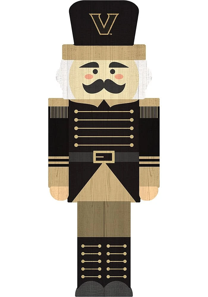 Vanderbilt Commodores 31 Inch Nutcracker Leaner Sign - Black