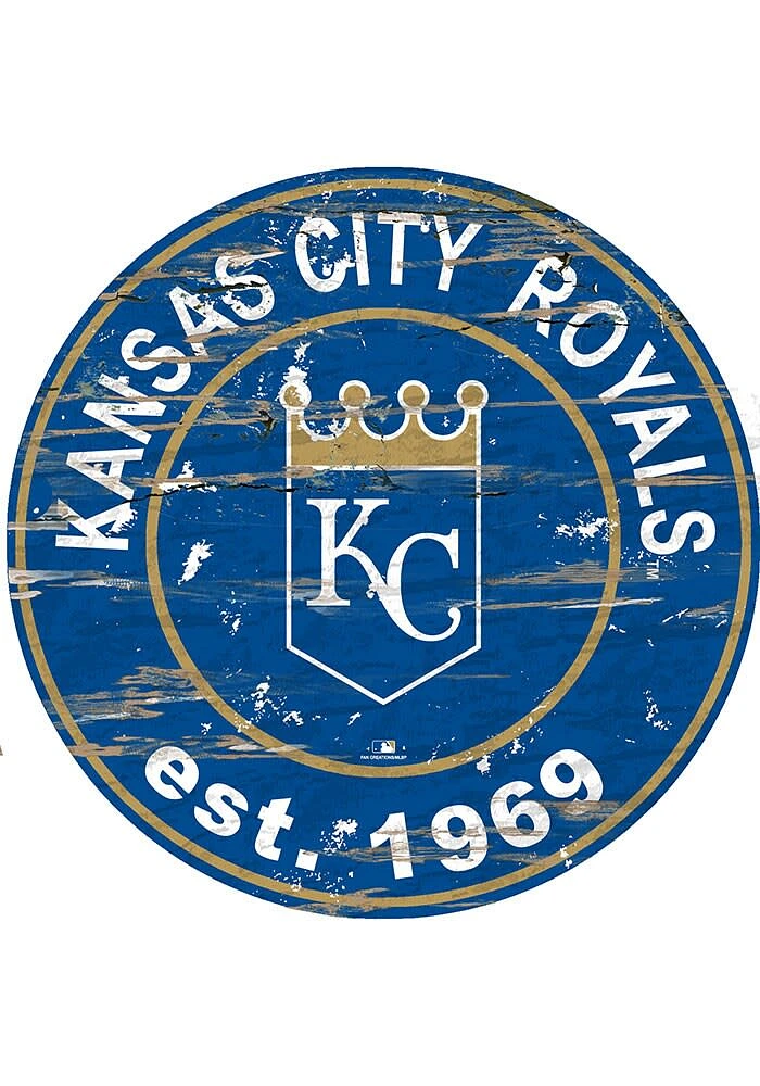 Kansas City Royals Established Date Circle 24 Inch Sign - Blue