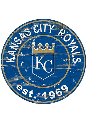 Kansas City Royals Established Date Circle 24 Inch Sign - Blue