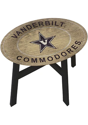 Vanderbilt Commodores Vintage Heritage Side Black End Table