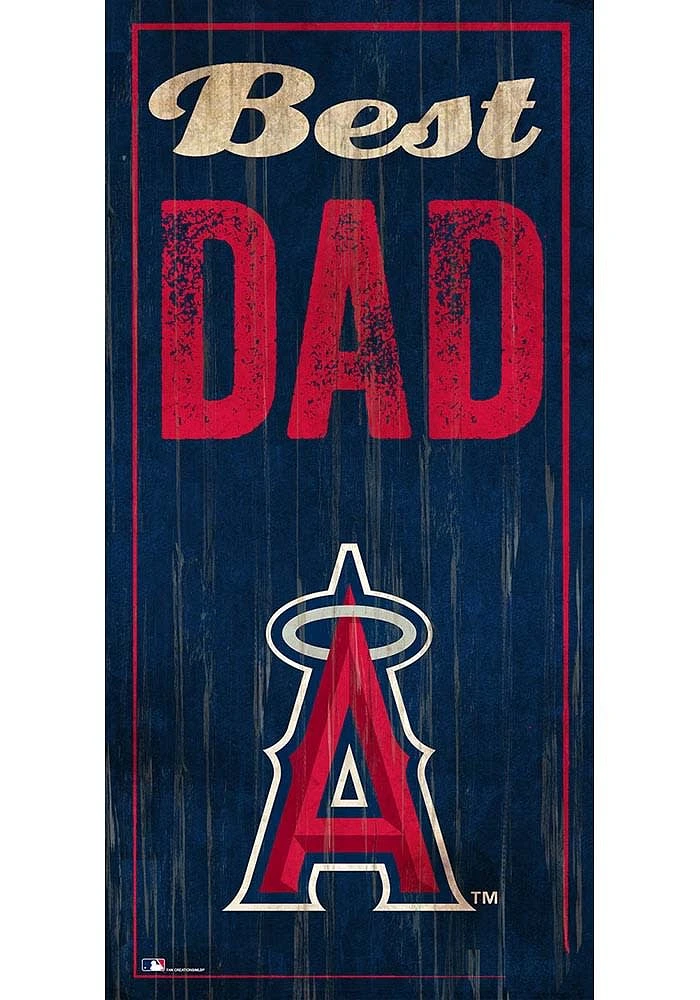 Los Angeles Angels Best Dad Sign - Red