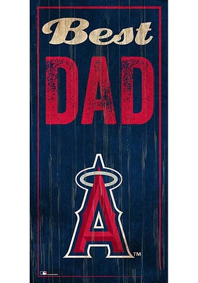 Los Angeles Angels Best Dad Sign - Red