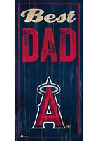 Los Angeles Angels Best Dad Sign - Red