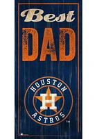 Houston Astros Best Dad Sign - Navy Blue