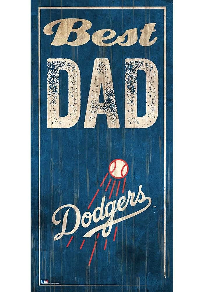 Los Angeles Dodgers Best Dad Sign - Blue