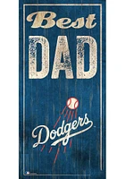 Los Angeles Dodgers Best Dad Sign - Blue