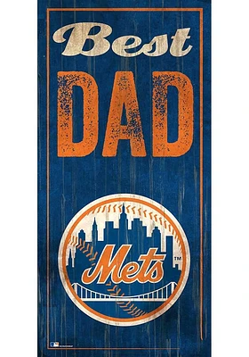 New York Mets Best Dad Sign - Blue