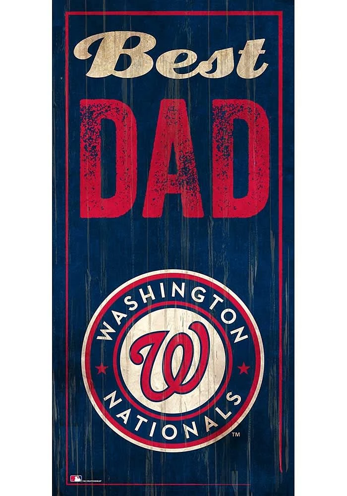 Washington Nationals Best Dad Sign - Red