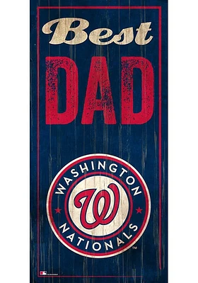 Washington Nationals Best Dad Sign - Red
