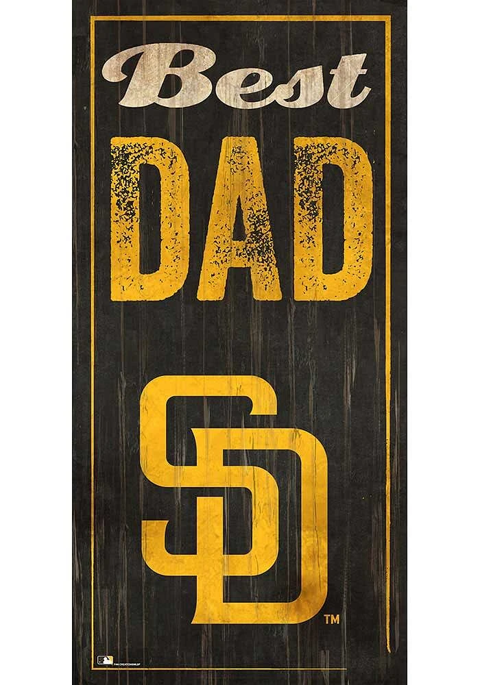 San Diego Padres Best Dad Sign - Brown