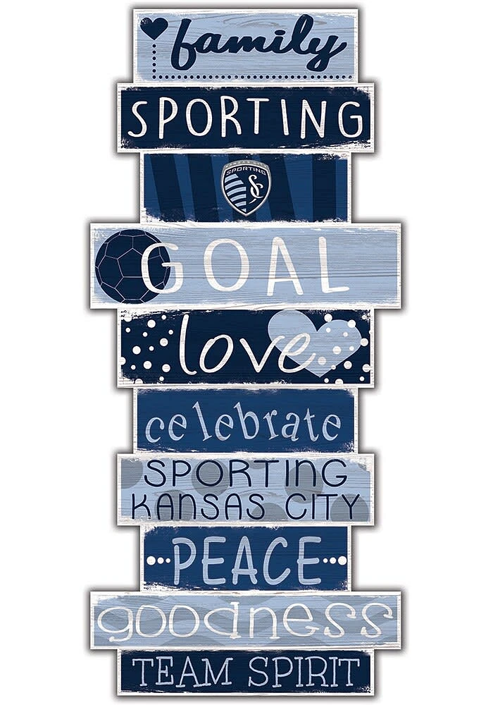 Sporting Kansas City Celebrations Stack 24 Inch Sign - Blue
