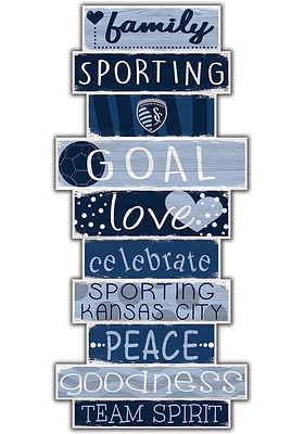 Sporting Kansas City Celebrations Stack 24 Inch Sign - Blue