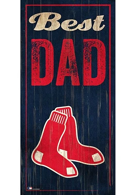 Boston Red Sox Best Dad Sign - Red