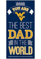 West Virginia Mountaineers Best Dad in the World Sign - Blue
