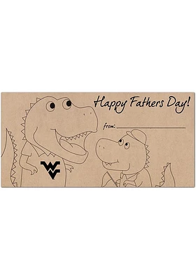 West Virginia Mountaineers Fathers Day Coloring Sign - Blue