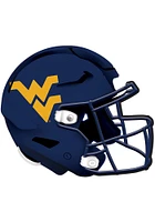 West Virginia Mountaineers 12in Authentic Helmet Sign - Blue