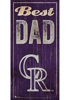 Colorado Rockies Best Dad Sign - Purple
