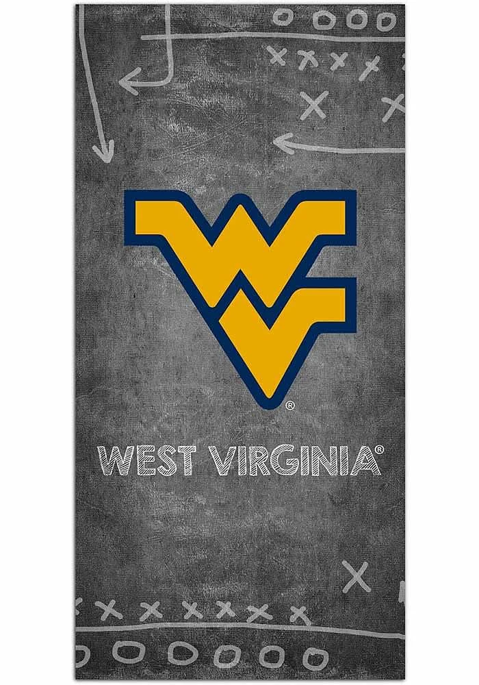 West Virginia Mountaineers Chalk Playbook Sign - Blue