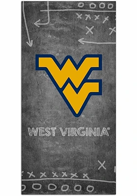 West Virginia Mountaineers Chalk Playbook Sign - Blue