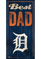 Detroit Tigers Best Dad Sign - Navy Blue