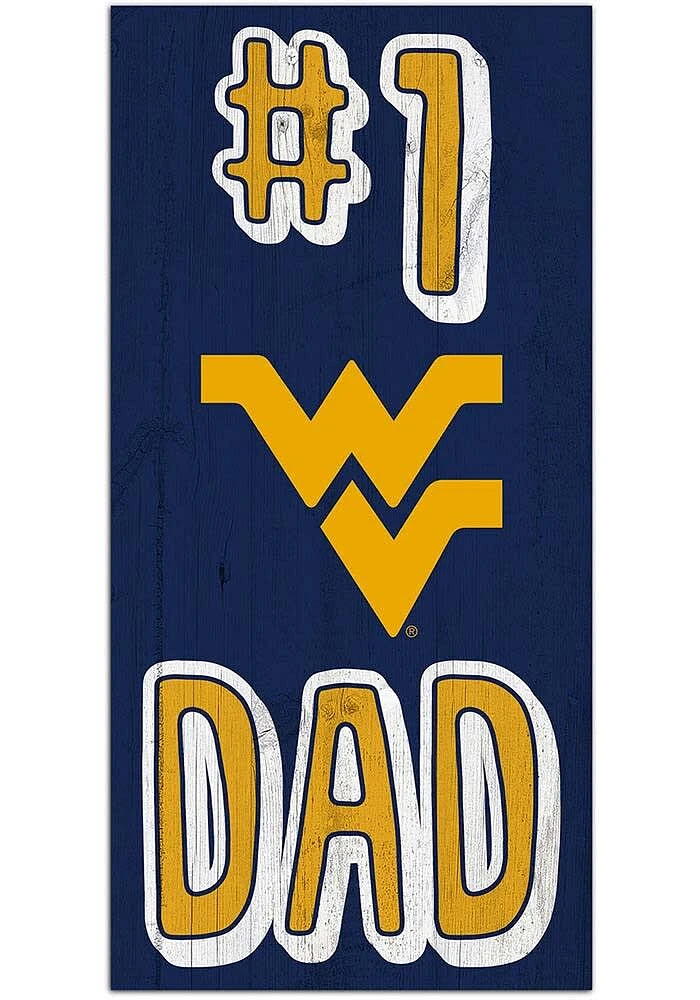 West Virginia Mountaineers Number One Dad Sign - Blue