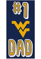 West Virginia Mountaineers Number One Dad Sign - Blue