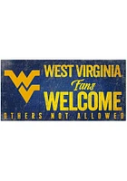 West Virginia Mountaineers Fans Welcome 6x12 Sign - Blue