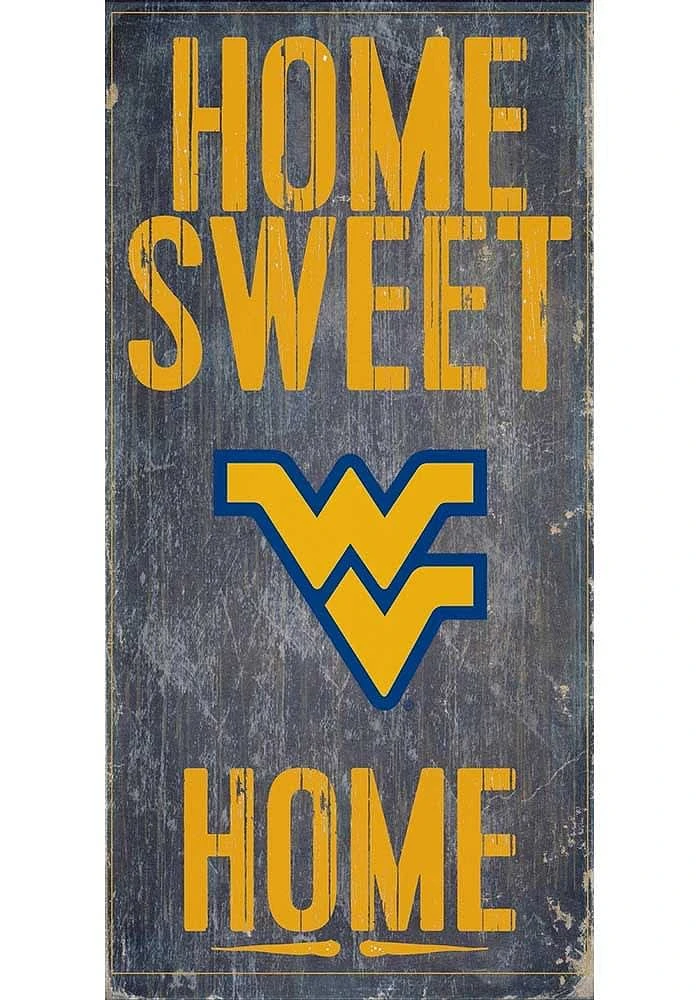 West Virginia Mountaineers Home Sweet Home Sign - Blue