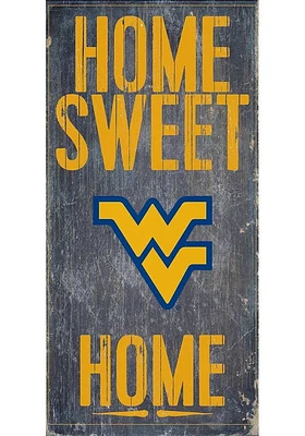 West Virginia Mountaineers Home Sweet Home Sign - Blue