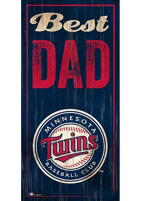 Minnesota Twins Best Dad Sign - Blue