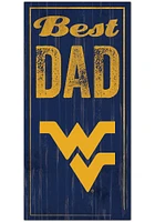 West Virginia Mountaineers Best Dad Sign - Blue