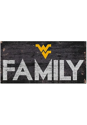 West Virginia Mountaineers Family 6x12 Sign - Blue