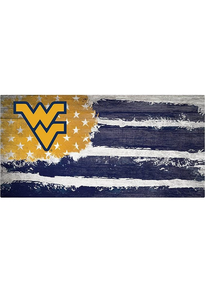 West Virginia Mountaineers Flag 6x12 Sign - Blue