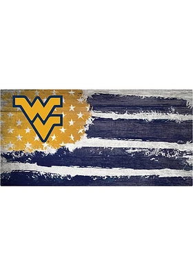 West Virginia Mountaineers Flag 6x12 Sign - Blue