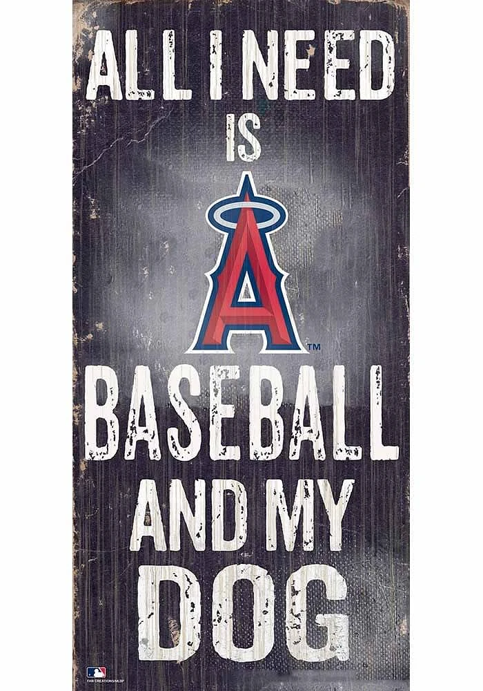 Los Angeles Angels Baseball and My Dog Sign - Red
