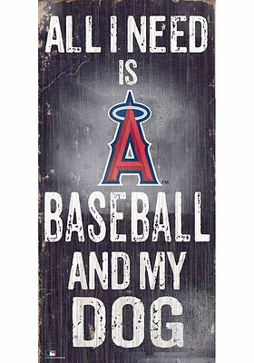 Los Angeles Angels Baseball and My Dog Sign - Red