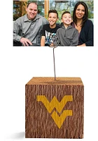 West Virginia Mountaineers Block Spiral Photo Holder Blue Desk Accessory
