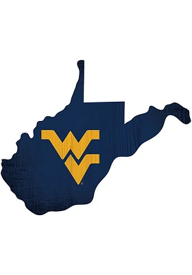 West Virginia Mountaineers State Cutout Sign - Blue