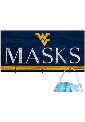 West Virginia Mountaineers Team Color Mask Holder Sign - Blue
