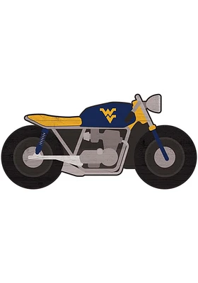 West Virginia Mountaineers Motorcycle Cutout Sign - Blue
